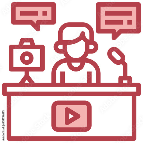 SETUP red line icon,linear,outline,graphic,illustration