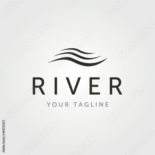 abstract river wave logo vector symbol illustration design, wave icon design