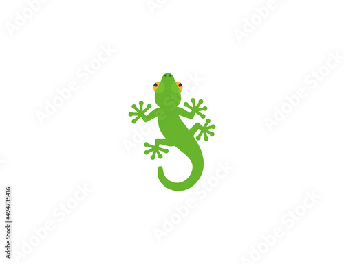 Lizard vector flat emoticon. Isolated Lizard emoji illustration. Lizard icon