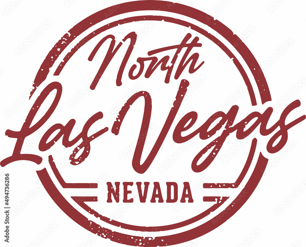 North Las Vegas Nevada USA City Stamp North Las Vegas Nevada USA City Stamp