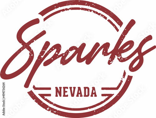 Sparks Nevada USA City Stamp photo