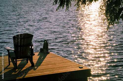 Sunset on the lake photo