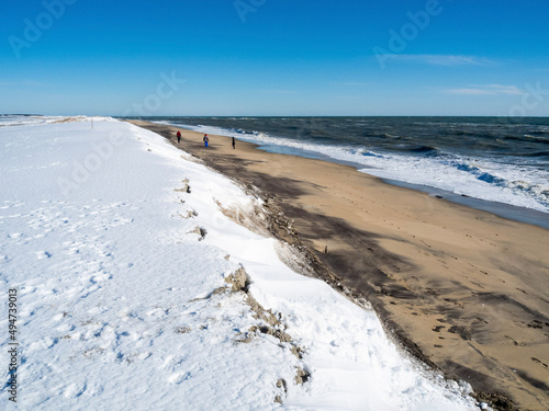 beach in the winter
