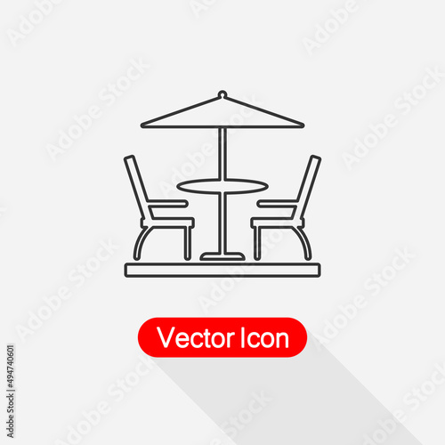 Terrace Icon Vector Illustration Eps10