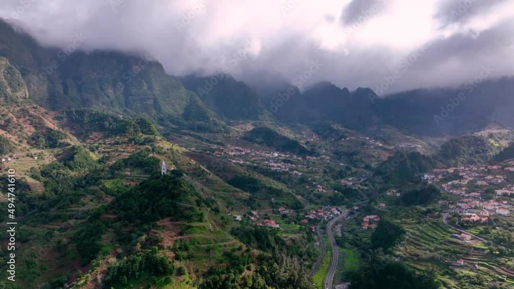 Drone flight over the Chapel of the Apparitions. Madeira Drone flight over the Chapel of the Apparitions. Madeira