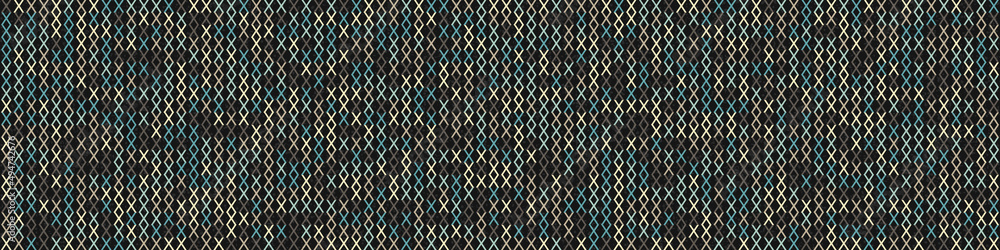 Fototapeta premium Abstract Geometric Pattern generative computational art illustration