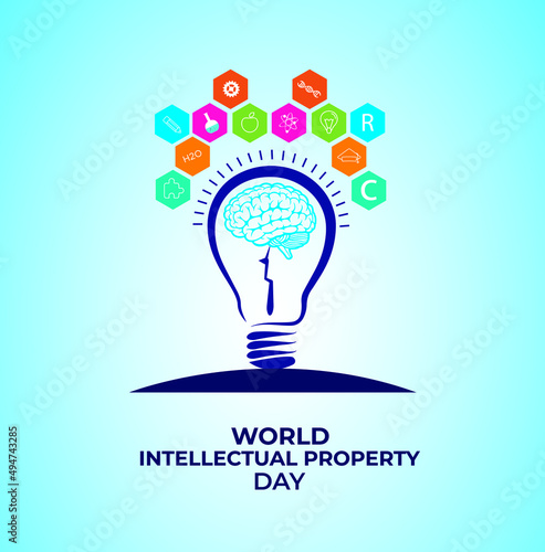 World Intellectual Property Day. Patent Rights Concept. Template for background, banner, card, poster. vector illustration.