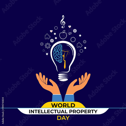 World Intellectual Property Day. Patent Rights Concept. Template for background, banner, card, poster.
