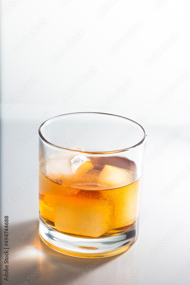 Wiskey on the white background Wiskey on the white background