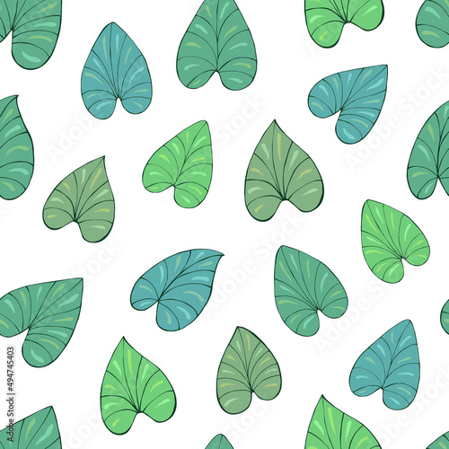 Seamless vector pattern of water lilies. Decoration print for wrapping, wallpaper, fabric, textile. © Anna Sobol