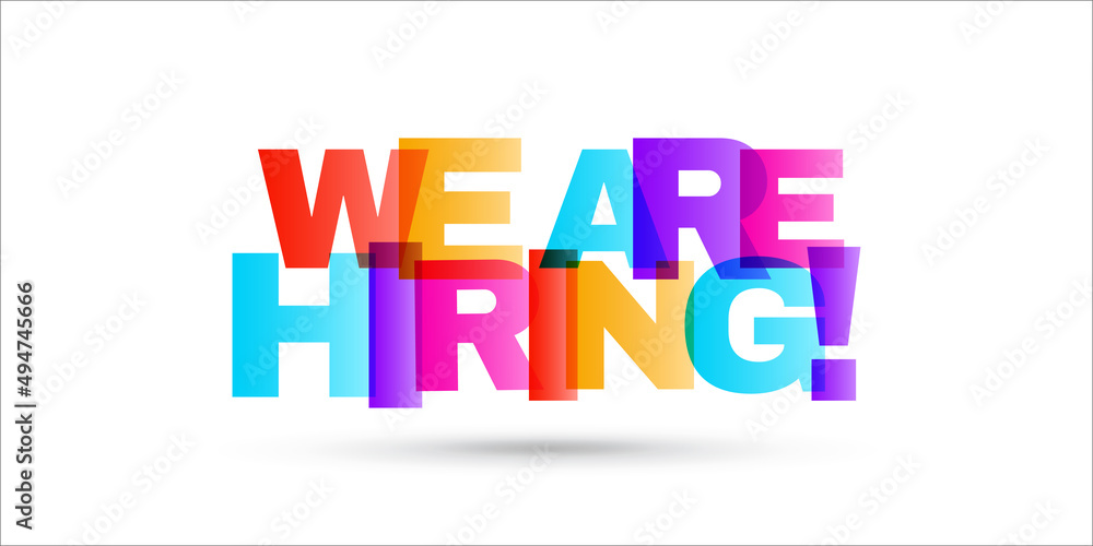 We are hiring bright lettering We are hiring bright lettering