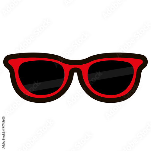 Isolated glasses summer icon vector illustration