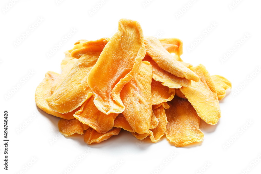 Dried fruit slices from organic ripe mango Dried fruit slices from organic ripe mango