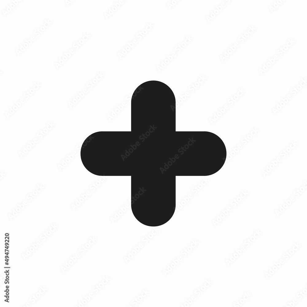 Plus Button Icon, Add Music Icon, Music Sign is in Line Style, Vector Icon. Black icon color Plus Button Icon, Add Music Icon, Music Sign is in Line Style, Vector Icon. Black icon color