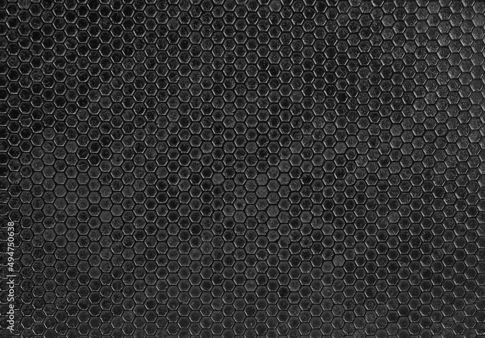 Abstract black hexagon background. Black metal background. Geometric texture Abstract black hexagon background. Black metal background. Geometric texture