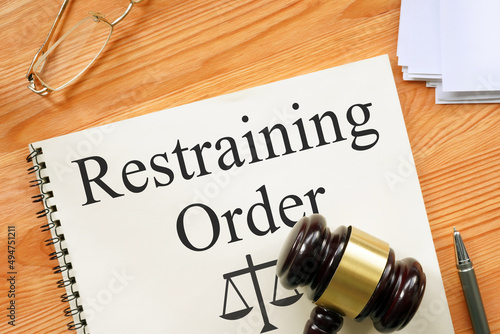 Restraining Order is shown on the photo using the text photo