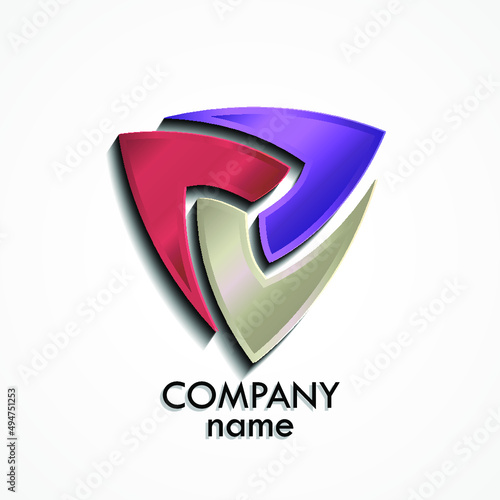 color modern triangle design 3d logo / vector illustration Free Download color modern triangle design 3d logo / vector illustration - GFXLoad