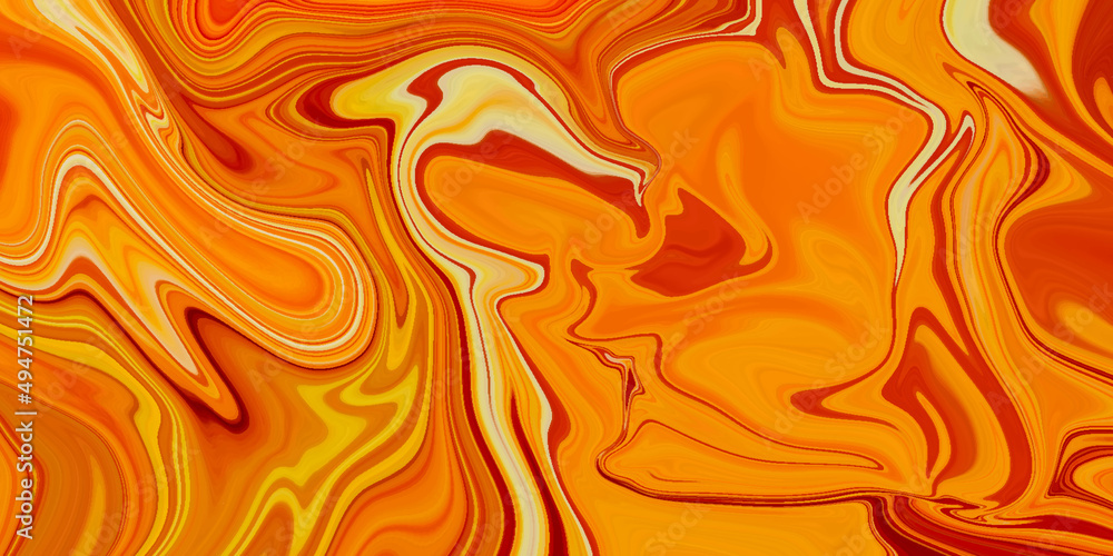 Abstract art of colorful paint of marble with colorful fantasy ink patterns liquid paint. Liquid color marble style background. Fluid gradient inks design for any kinds of design and decoration.