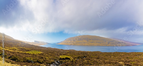 A view of "Sørvágsvatn" which is the largest lake in the Faroe Islands. It is situated on the island of Vágar between the municipalities of Sørvágur and Vágar. © Nick Brundle