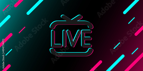 Colored modern background in the style of the social network. Digital background. Stream cover. Social media concept. Vector illustration. EPS10