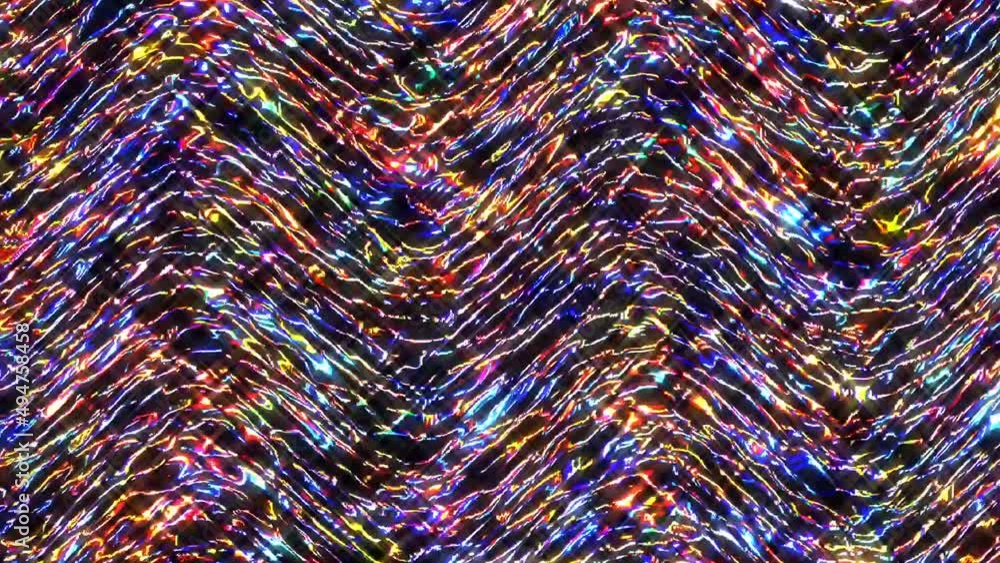 shining bright lines set wave motion, colorful, on black background shining bright lines set wave motion, colorful, on black background