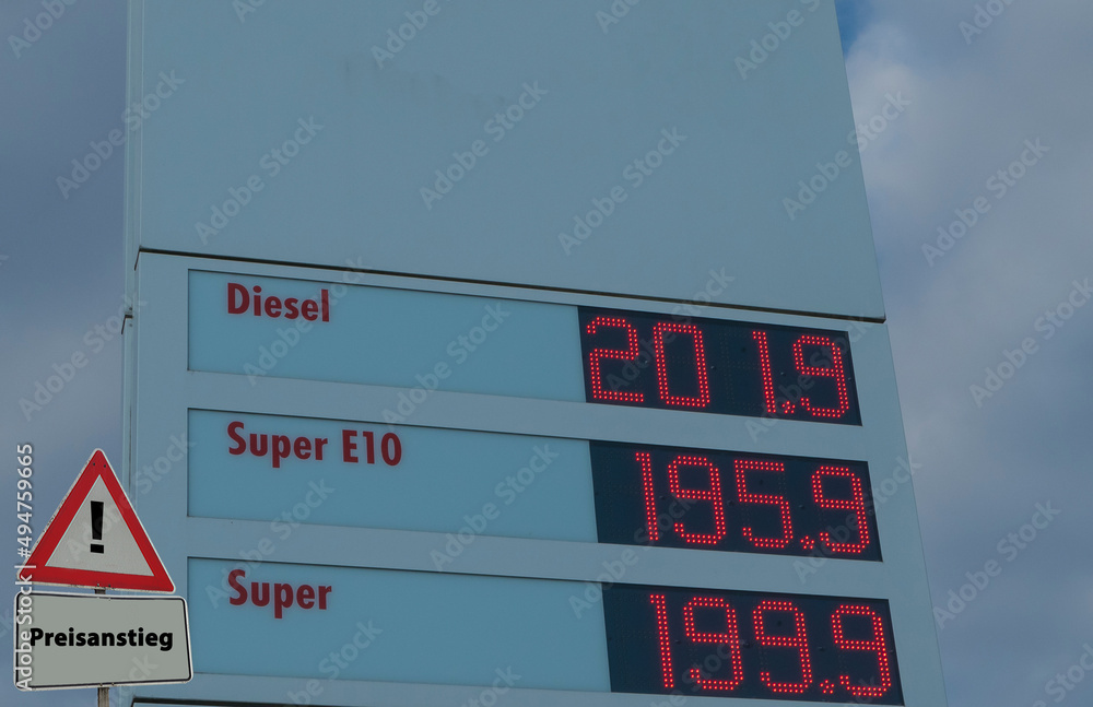 Preisanstieg Tankstelle