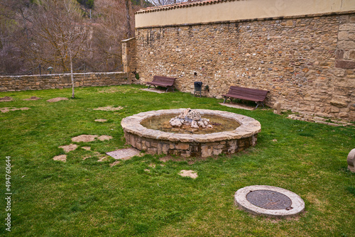 Sanguesa, Navarra Spain march 6 2022, medieval cemetery of Santa Maria photo