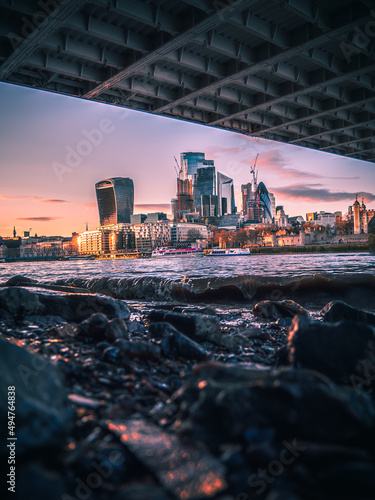 city skyline at night