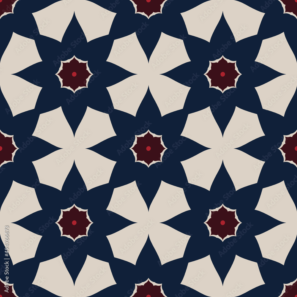 Fototapeta premium Abstract ornament as kaleidoscope from circles.