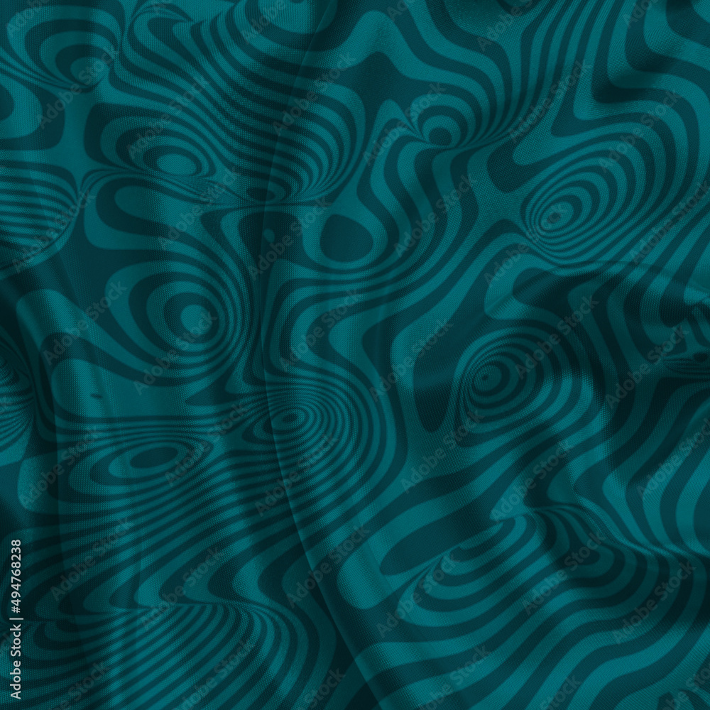 Silk fabric texture with geometric pattern. Many irregular folds. Abstract background best for luxury desing. Emerald green tones. Silk fabric texture with geometric pattern. Many irregular folds. Abstract background best for luxury desing. Emerald green tones.