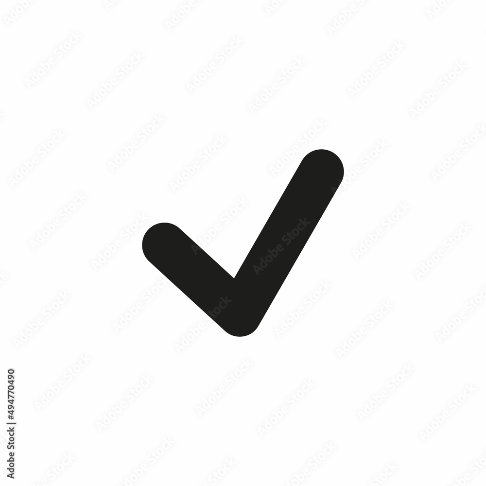 Check Mark icon vector isolated on white background Check Mark icon vector isolated on white background