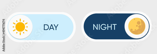 Day and Night mode switch. Light filter toggle button. Sleeping mode turn on, off. On Off Switch.