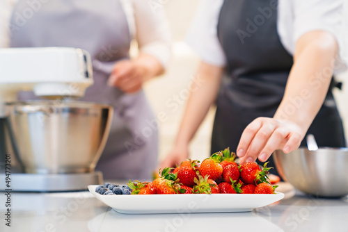 Wallpaper Mural strawberries and blueberries on a plate to decorate desserts. Torontodigital.ca