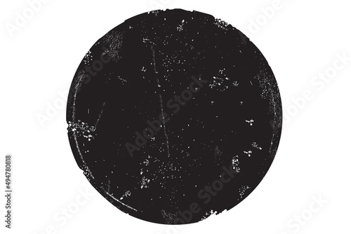 Circle grunge stamp. Round vector isolated on white background. Black stamp vector. For grunge badge, seal, ink and stamp design template. Round grunge hand drawn circle shape, vector