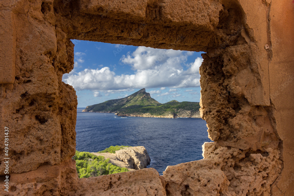 View of Sa Dragonera island in Mallorca (Spain)