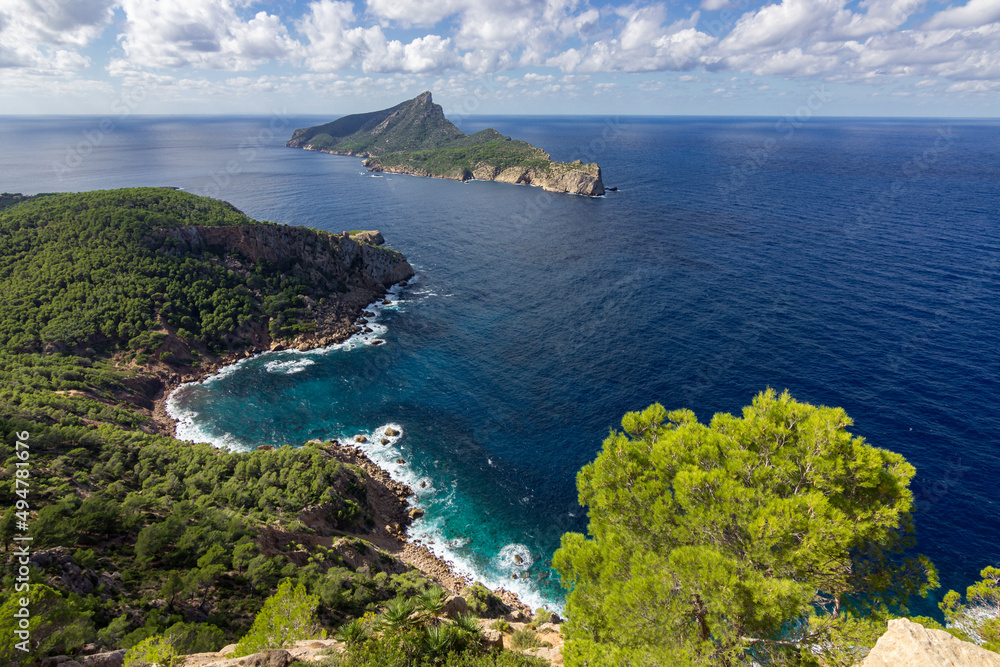 View of Sa Dragonera island in Mallorca (Spain)