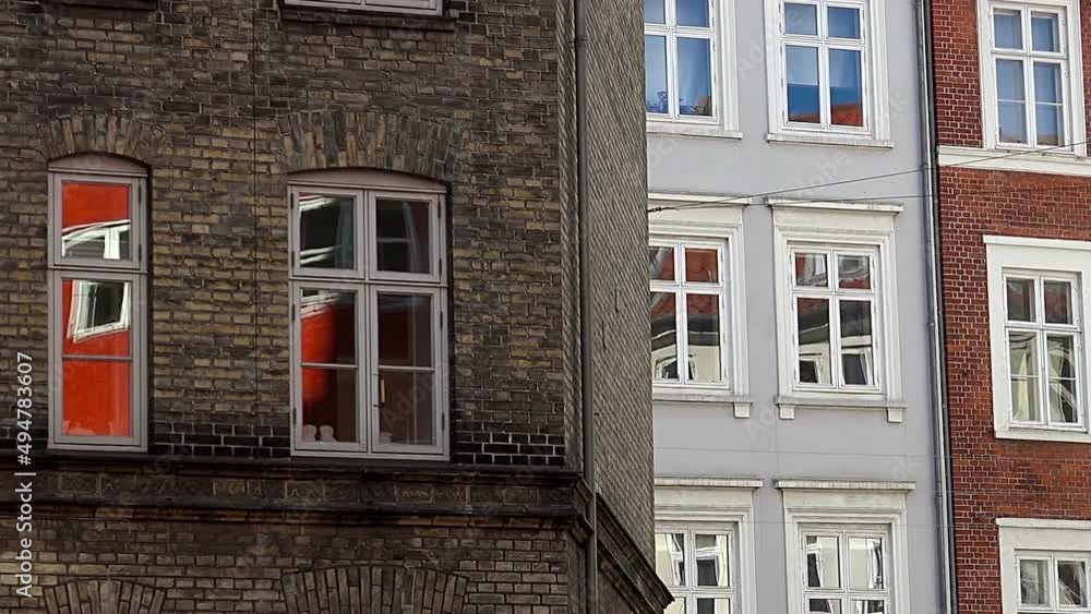 Beautiful facade of an old house. Copenhagen. Denmark. Beautiful facade of an old house. Copenhagen. Denmark.
