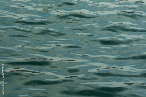 light waves on the surface of the sea in cloudy weather