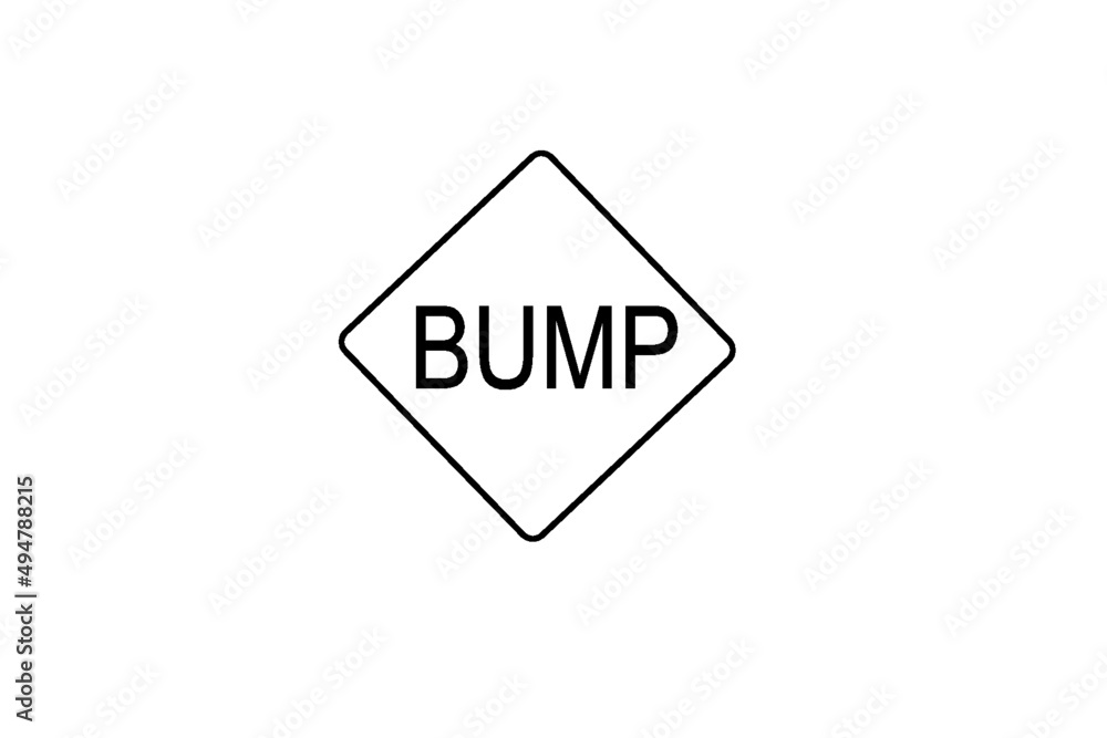 Bump traffic sign isolated on white background Bump traffic sign isolated on white background