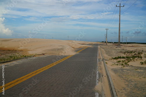 Wallpaper Mural Road covered by sand dunes. Near Paulino Neves, state of Maranhão, Brazil. Torontodigital.ca