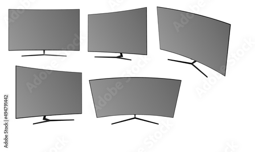 SmartTv Mockup / Screen Editable with Png Images photo