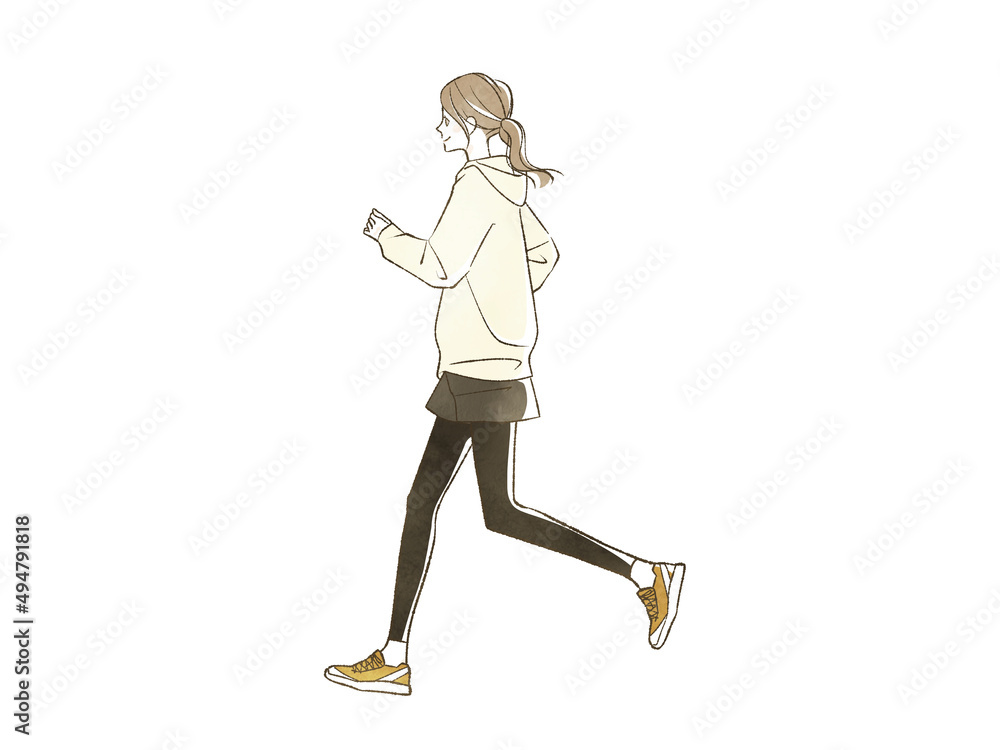 ランニングしている女性