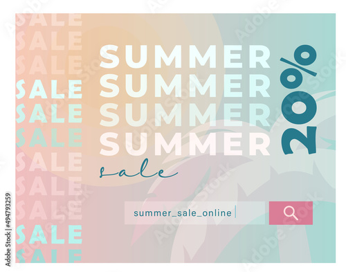 Banner ad summer sale shopping online