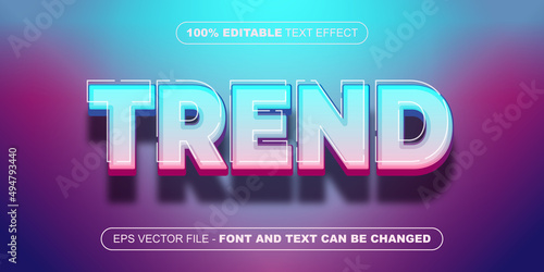 trend 3d editable text effect