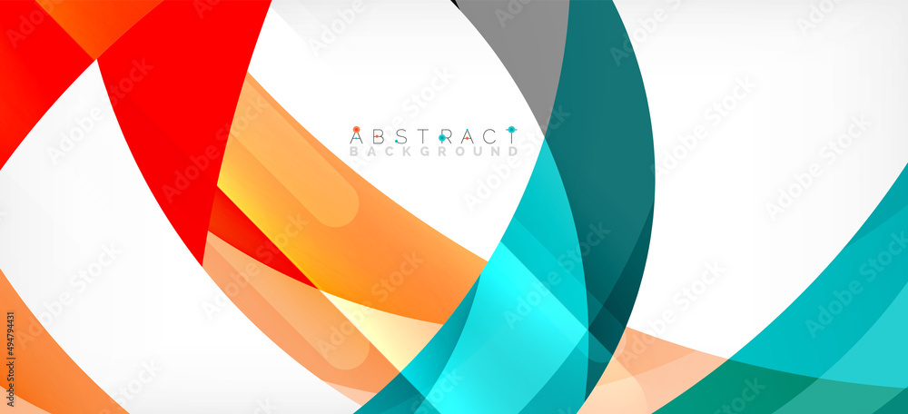 Color circle shapes, minimal geometric background. Trendy dynamic composition. Vector Illustration For Wallpaper, Banner, Background, Landing Page Color circle shapes, minimal geometric background. Trendy dynamic composition. Vector Illustration For Wallpaper, Banner, Background, Landing Page