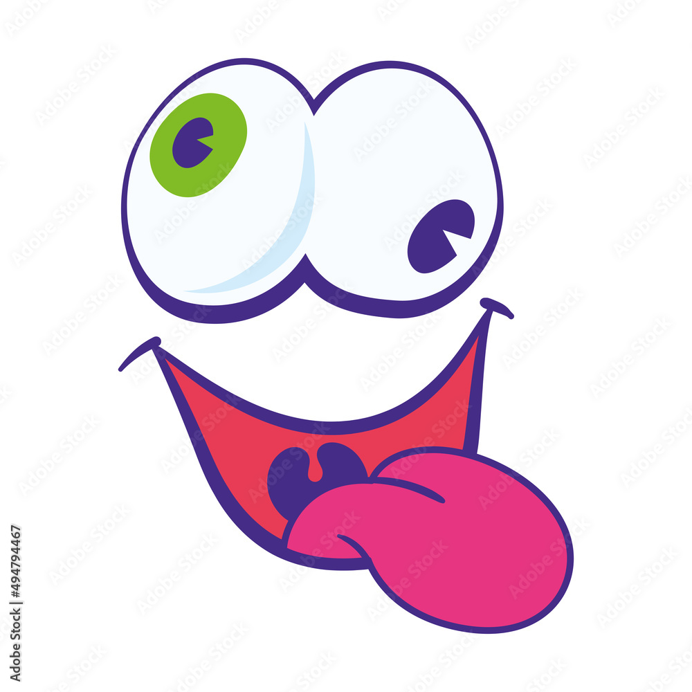 Isolated happy face with a big smile Vector Isolated happy face with a big smile Vector