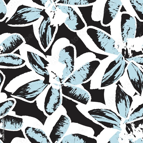 Floral Brush strokes Seamless Pattern Design