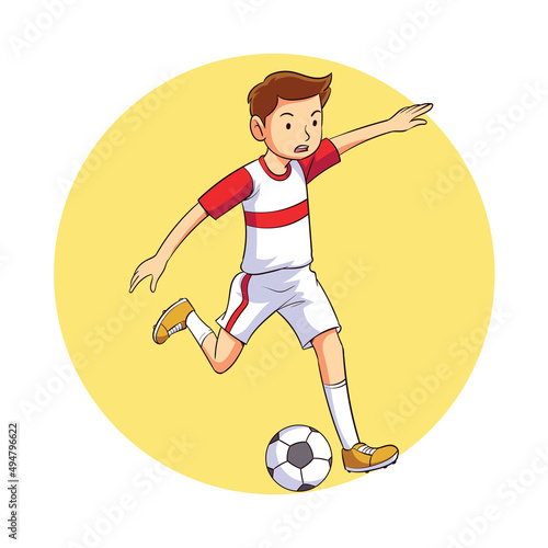 kicking the ball