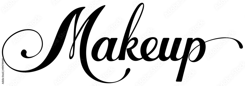 Makeup - custom calligraphy text