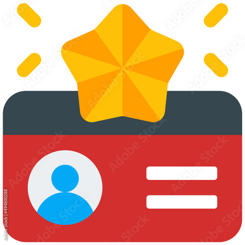 member card flat icon